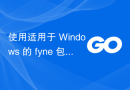 使用适用于 Windows 的 fyne 包构建 golang 应用程序