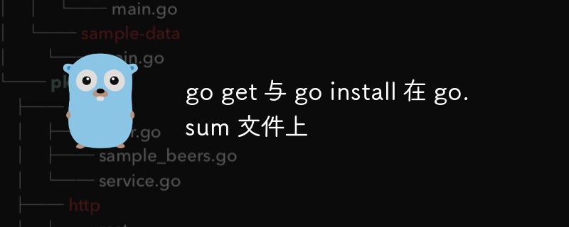 go get 与 go install 在 go.sum 文件上