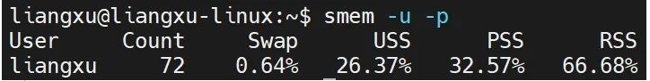 Linux memory management artifact: smem tool