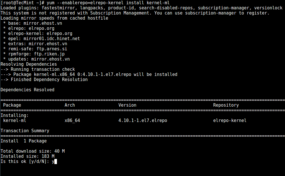 如何在CentOS 7上安装最新的Linux内核