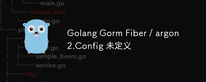 Golang Gorm Fiber / argon2.Config 未定义