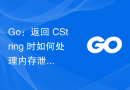Go：返回 CString 时如何处理内存泄漏？