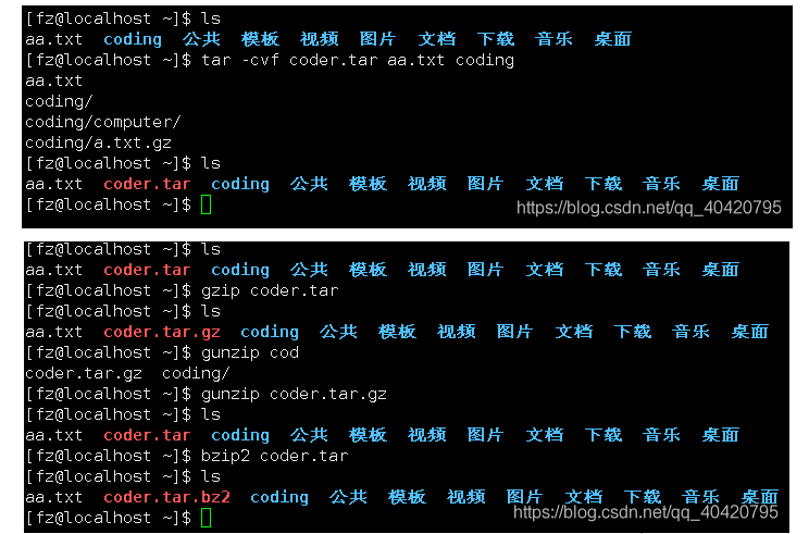 Commande de compression sous Linux