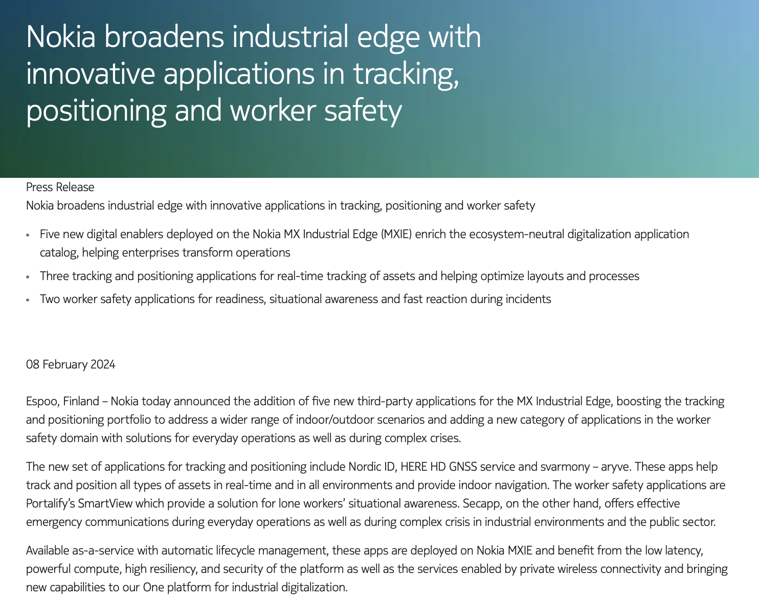 诺基亚宣布与 HERE 地图合作,利用 GNSS 卫星系统改善工控行业定位追踪能力