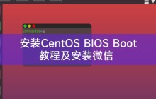 安装CentOS BIOS Boot教程及安装微信