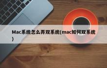 Mac系统怎么弄双系统(mac如何双系统)