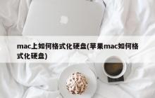 mac上如何格式化硬盘(苹果mac如何格式化硬盘)