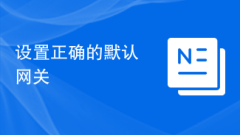 Set the correct default gateway