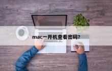 mac一开机查看密码？