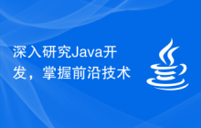 深入研究Java开发，掌握前沿技术