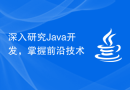 深入研究Java开发，掌握前沿技术