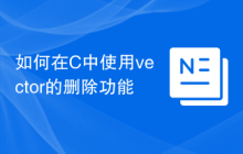 如何在C中使用vector的删除功能