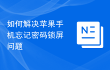 如何解决苹果手机忘记密码锁屏问题