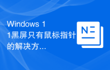 Windows 11黑屏只有鼠标指针的解决方法