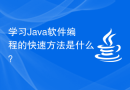 学习Java软件编程的快速方法是什么？