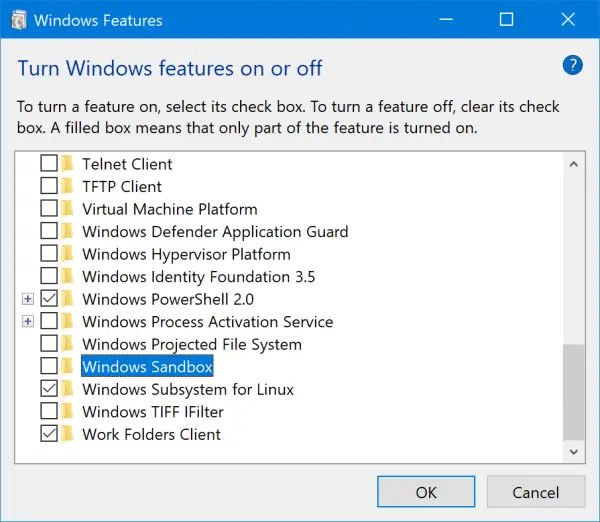 Der Start der Windows Sandbox ist fehlgeschlagen – Zugriff verweigert