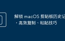 解锁 macOS 剪贴板历史记录，高效复制、粘贴技巧