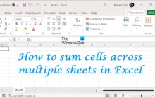 如何在Excel中对多个工作表中的单元格求和