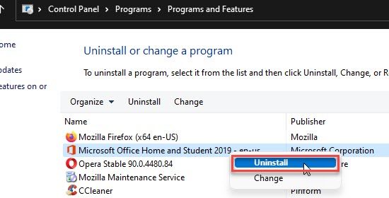 Outlook membeku apabila memasukkan hiperpautan