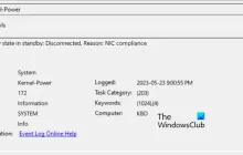 处于待机状态的连接状态：已断开，原因：NIC合规性