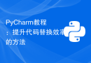 PyCharm教程：提升代码替换效率的方法