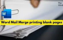 Word邮件合并打印空白页