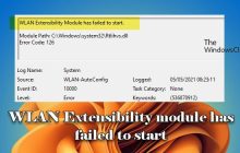 WLAN可扩展性模块无法启动