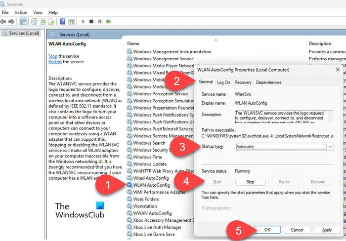 WLAN extensibility module cannot start