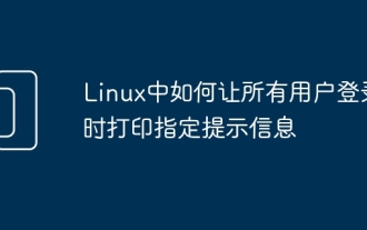 Linux에 로그인할 때 모든 사용자가 지정된 프롬프트 정보를 인쇄하도록 하는 방법