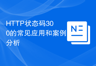 HTTP ステータス コード 300 の一般的なアプリケーションとケース分析