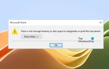 内存或磁盘空间不足，无法重新分页或打印此文档Word错误