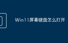 Win11屏幕键盘怎么打开