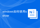 windows如何使用server
