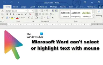 Microsoft Word ne peut pas sélectionner ou surligner du texte à l'aide de la souris