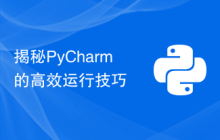 揭秘PyCharm的高效运行技巧