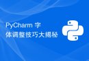 PyCharm 字体调整技巧大揭秘