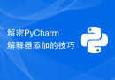 解密PyCharm解释器添加的技巧