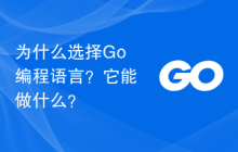 为什么选择Go编程语言？它能做什么？