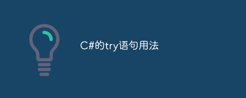 C# try 문 사용법