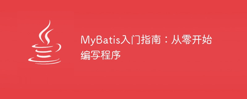 MyBatis 入門ガイド: ゼロからプログラムを作成する