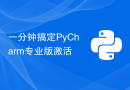 一分钟搞定PyCharm专业版激活