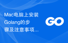 Mac电脑上安装Golang的步骤及注意事项