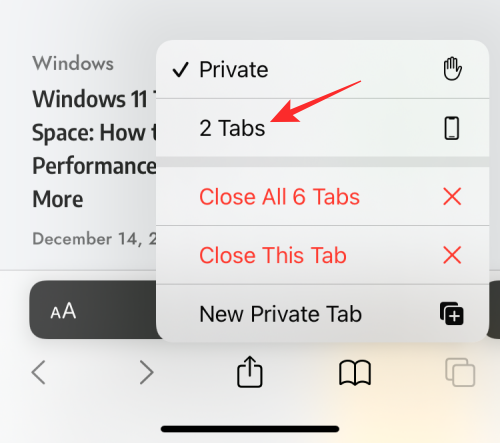 How to disable private browsing mode in Safari on iPhone