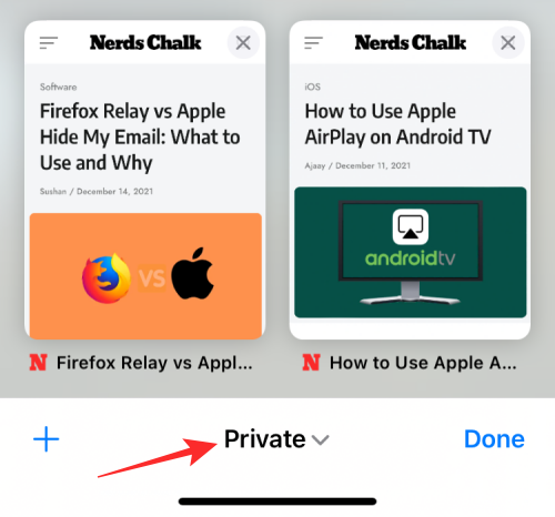 How to disable private browsing mode in Safari on iPhone