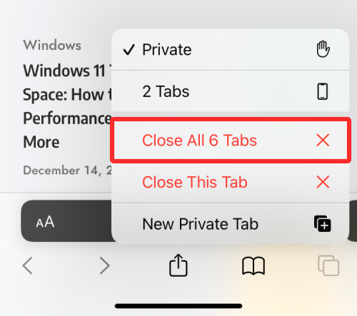 How to disable private browsing mode in Safari on iPhone