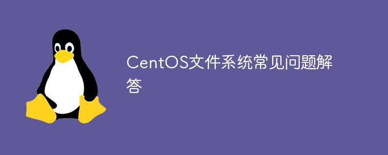 Häufig gestellte Fragen zum CentOS-Dateisystem