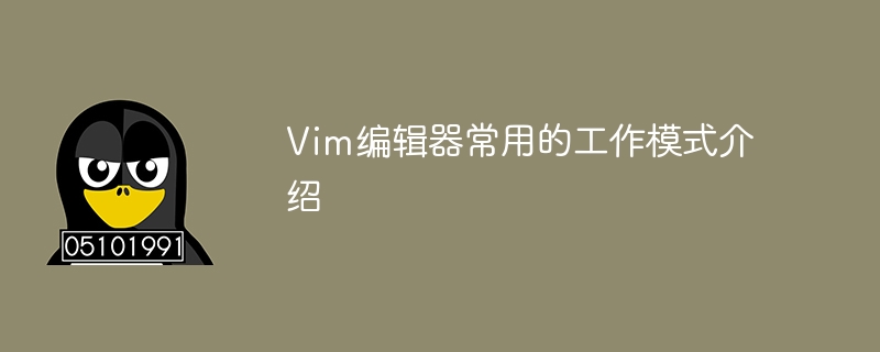 Vim 편집기의 일반적인 작업 모드 소개