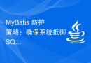 MyBatis 防护策略：确保系统抵御 SQL 注入攻击