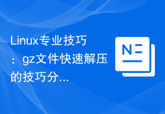 Linux專業技巧：gz檔案快速解壓縮的技巧分享