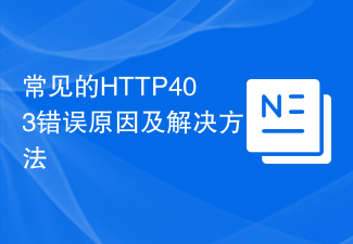 常见的HTTP403错误原因及解决方法